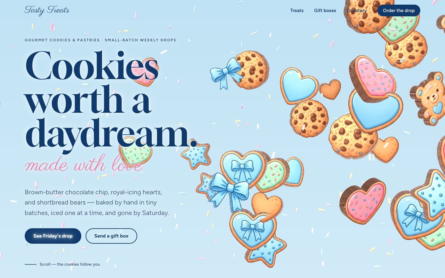 Sugar Sky website concept preview
